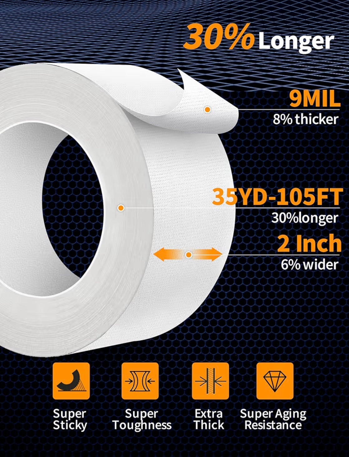 Heavy Duty Duct Tape 2-inchx35Yard (105ft)